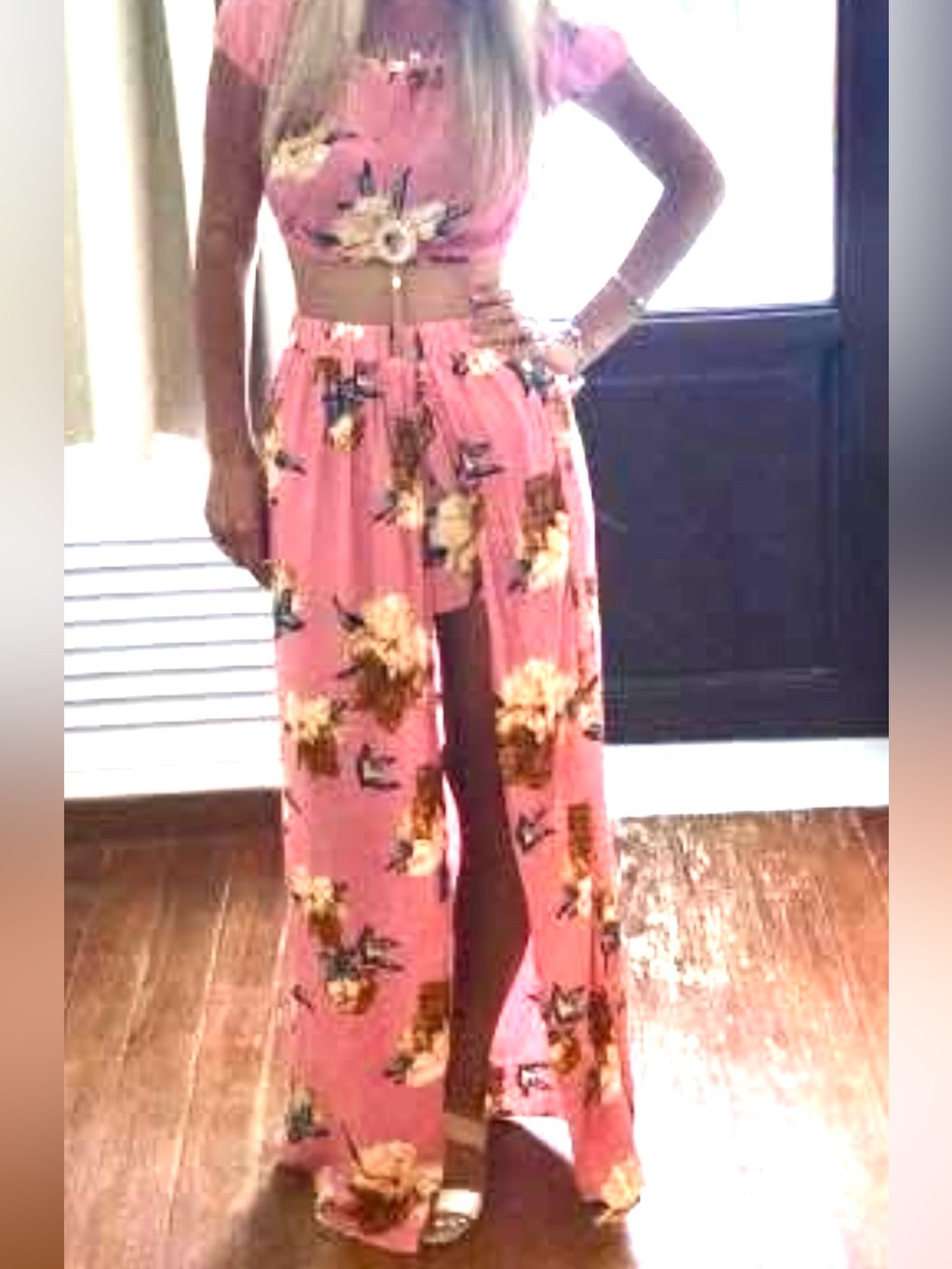 ILLA ILLA Pink Floral skirt & top